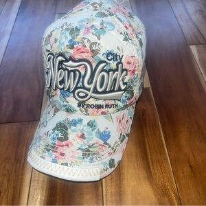 Robin Ruth New York Floral Cap with Embroidery